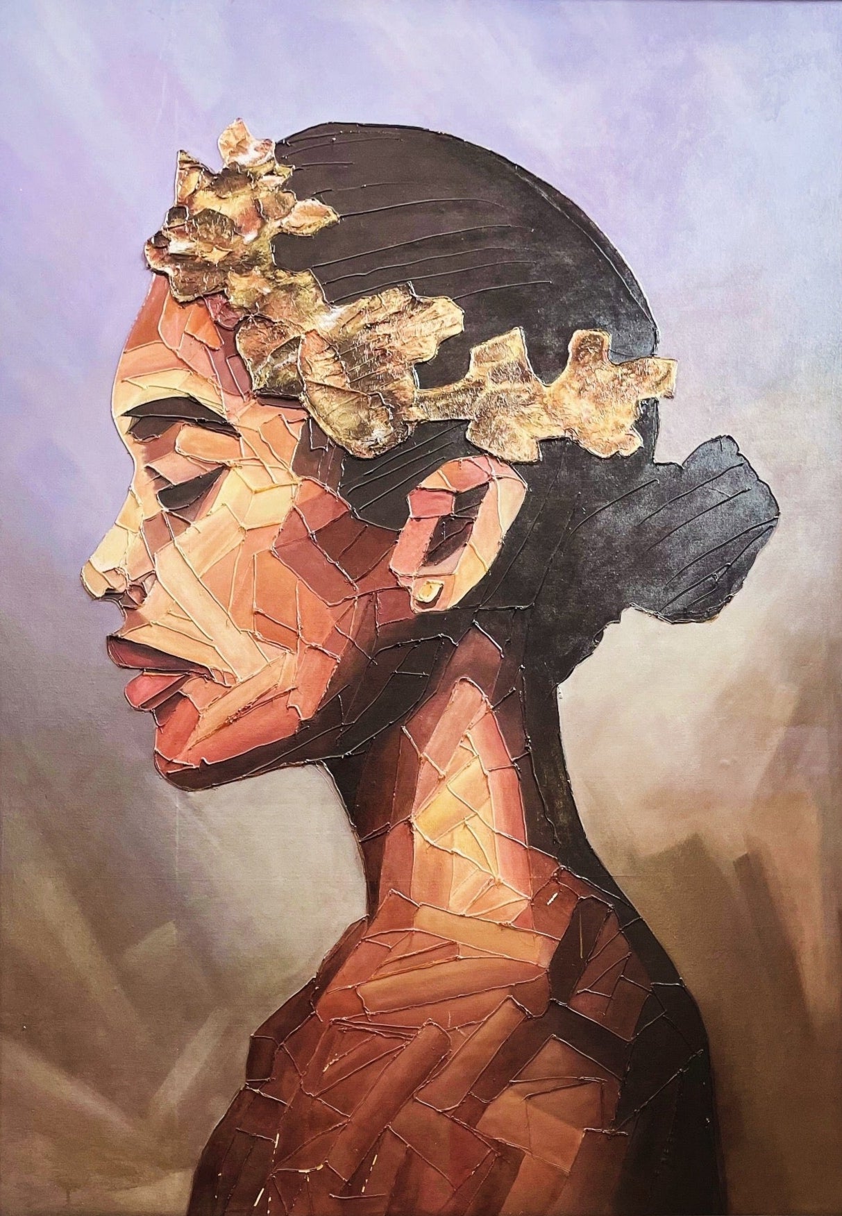 Luxury Kashmiri shawl on woman – handcrafted Tehlore